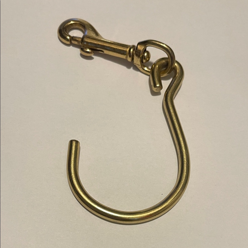 Gold Tone Fish Hook Keychain